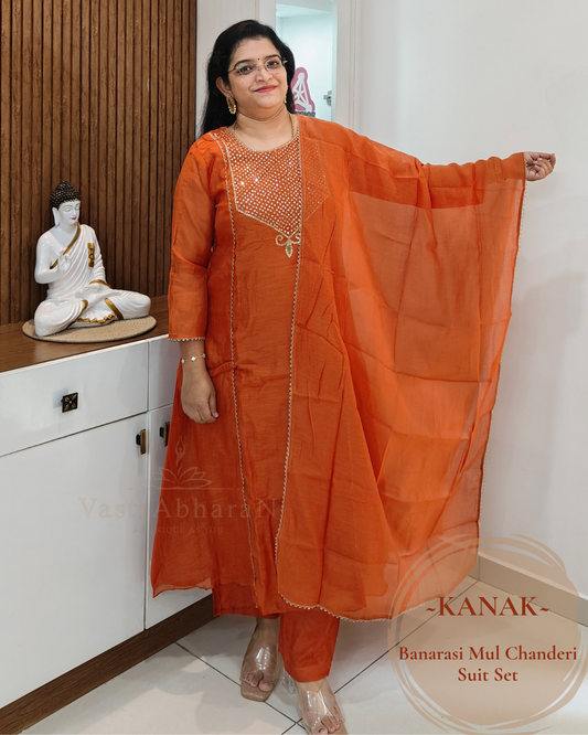 Kanak - Mul Chanderi Suit Set