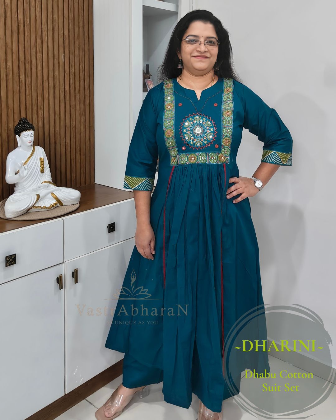 Dharini - Teal | Suit Set