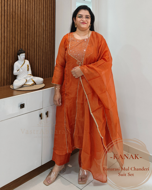 Kanak - Mul Chanderi Suit Set