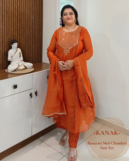 Kanak - Mul Chanderi Suit Set