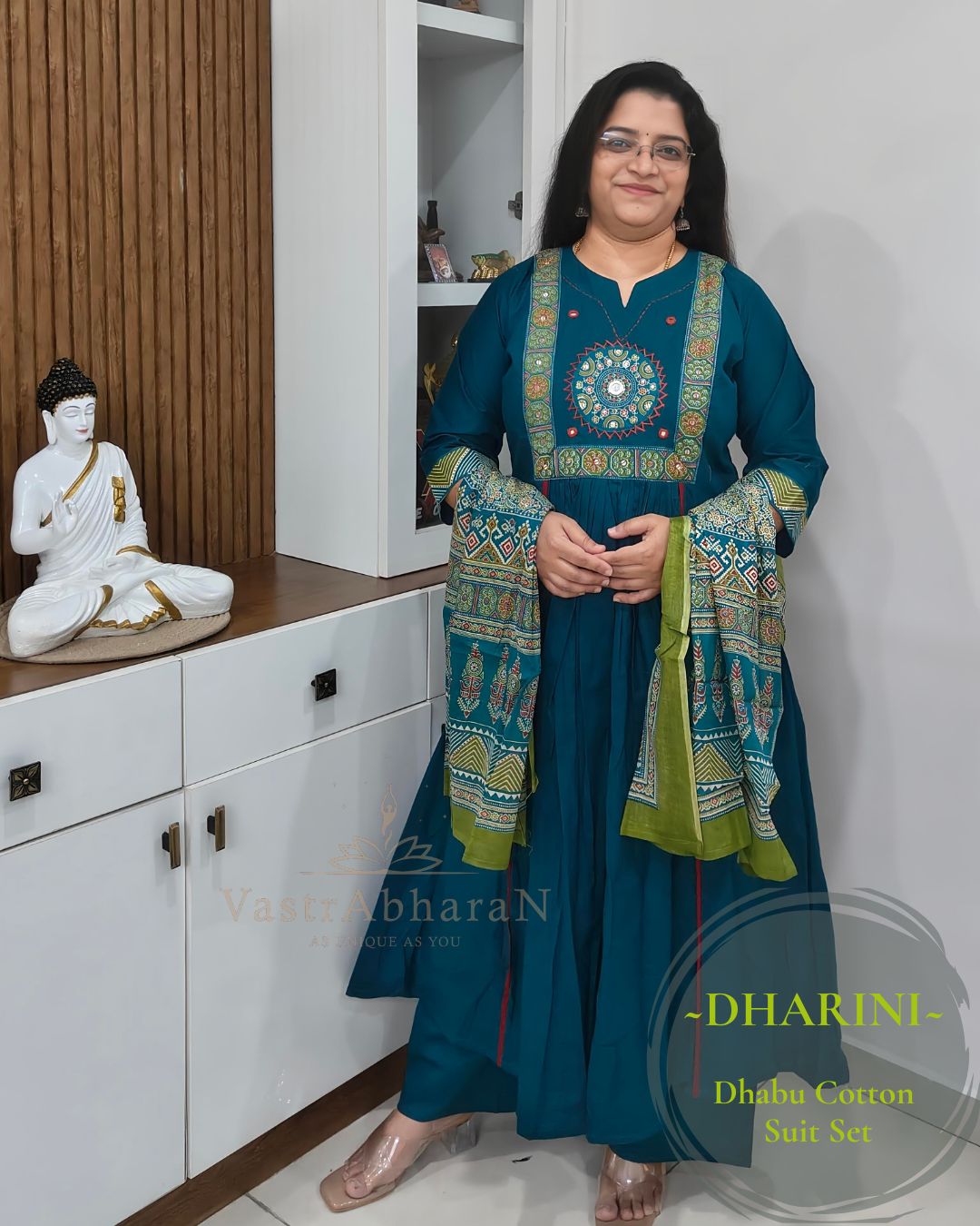 Dharini - Teal | Suit Set