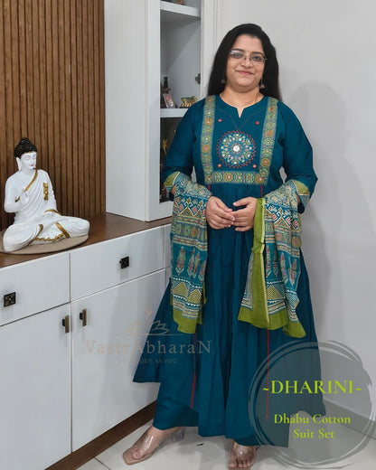 Dharini - Teal | Suit Set