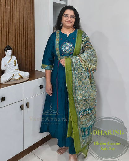 Dharini - Teal | Suit Set