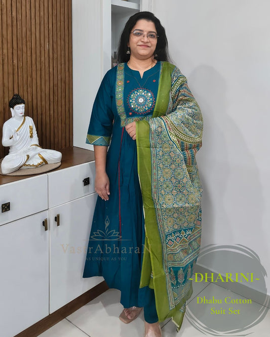 Dharini - Teal | Suit Set